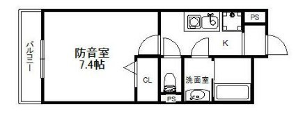 カナデオン  8：00～22：00演奏可 間取り