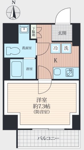 WHARF　bo-on住吉　２４時間演奏可 間取り