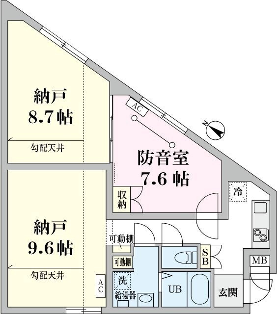 ラシクラス東高円寺　24時間演奏可能　丸の内線 東高円寺駅 間取り