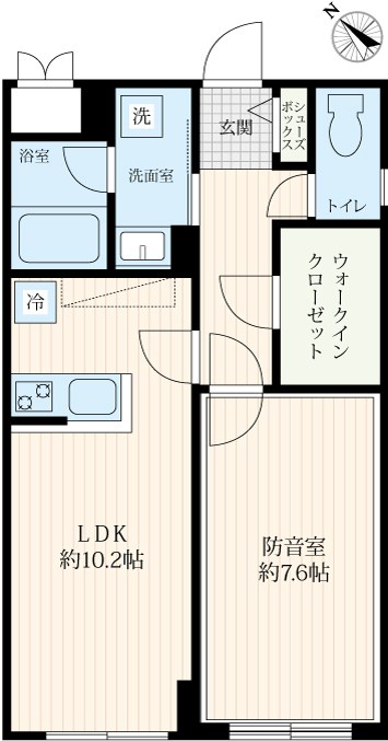 (仮)VORT野方レジデンス　２４時間演奏可 間取り