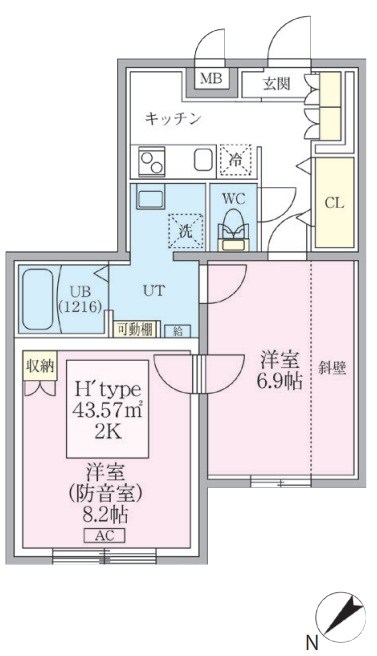 スカイラシクラス平和台　24時間演奏可　新築 間取り