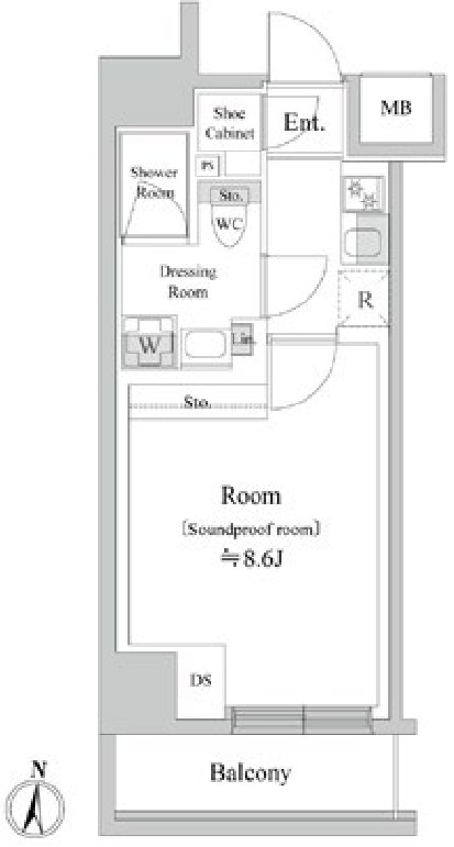 TRACK両国　２４時間演奏可 間取り
