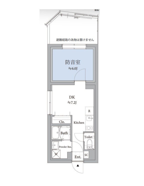 ASTILE studio 練馬平和台　24時間演奏可 間取り