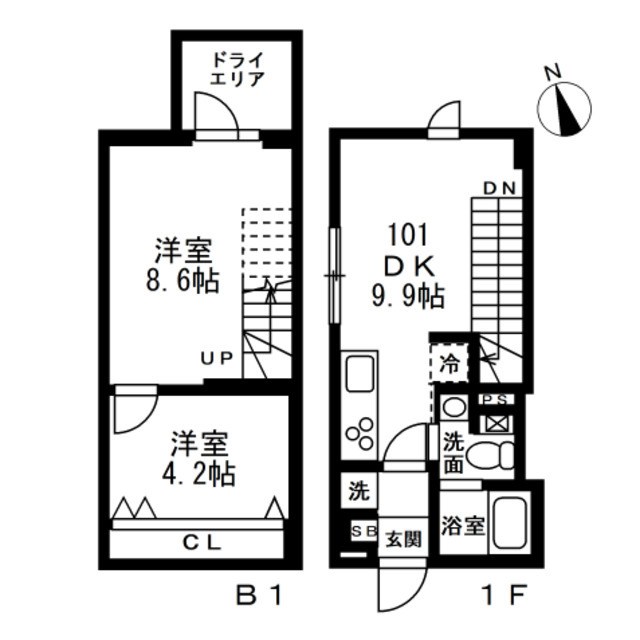 NOZOMIO祐天寺 間取り