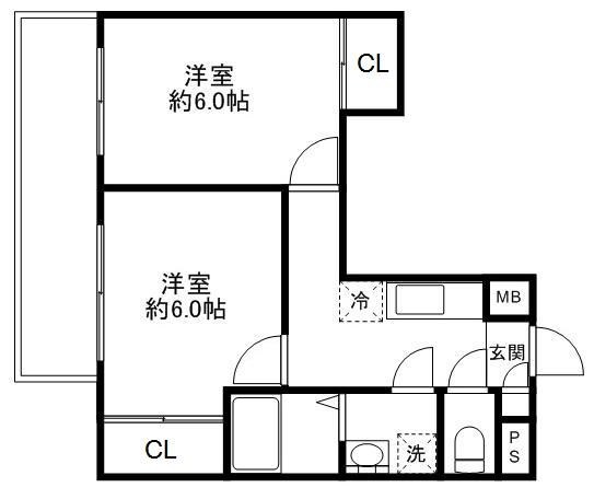 ランタナ　Dタイプ　９：００～２３：００演奏可　国立音楽大学 間取り