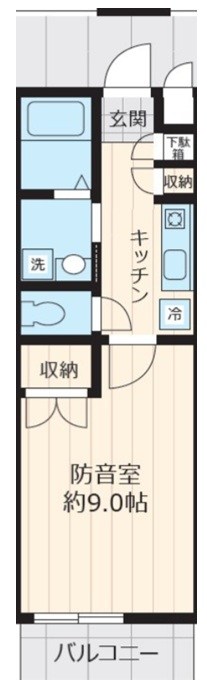 ビバーチェ武蔵小杉  24時間演奏可 間取り