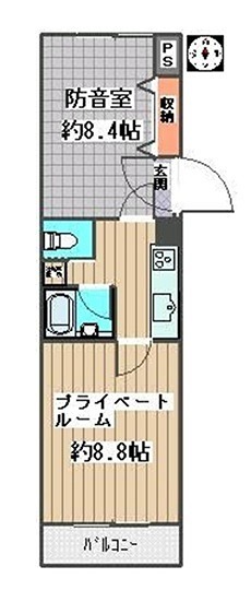アークパレス  24時間演奏可　西武池袋線　所沢駅　防音室　 間取り