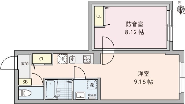 ラシクラス野方　24時間演奏可　ピアノ・声楽・弦楽器・木管楽器・金管楽器・電子楽器 間取り