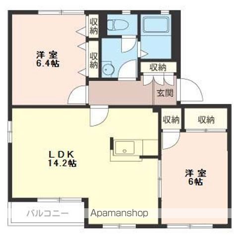 ディアスゆりのき台Ａ 102号室 間取り