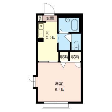 エムズハウス 202号室 間取り