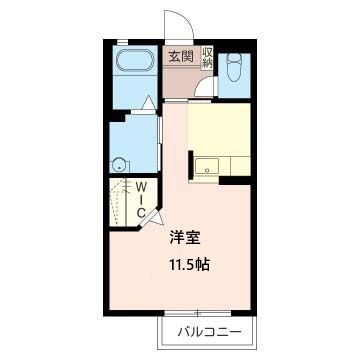 メゾングラシュー 202号室 間取り