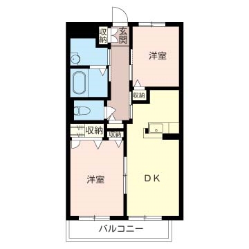 パレスさくら 106号室 間取り