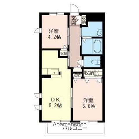 パレスさくら 307号室 間取り