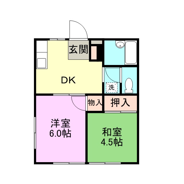 クォーレ宮小路 203号室 間取り