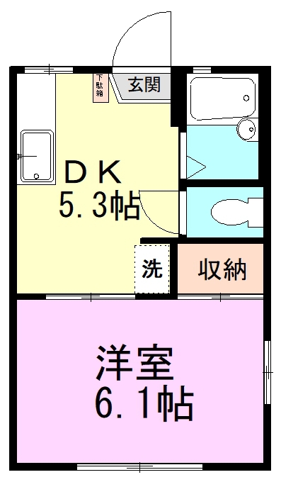 サンフローラＢ 101号室 間取り