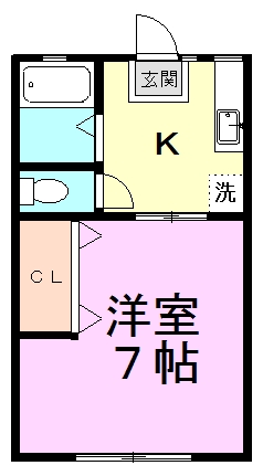 シティハイム・サンヒルズ 205号室 間取り