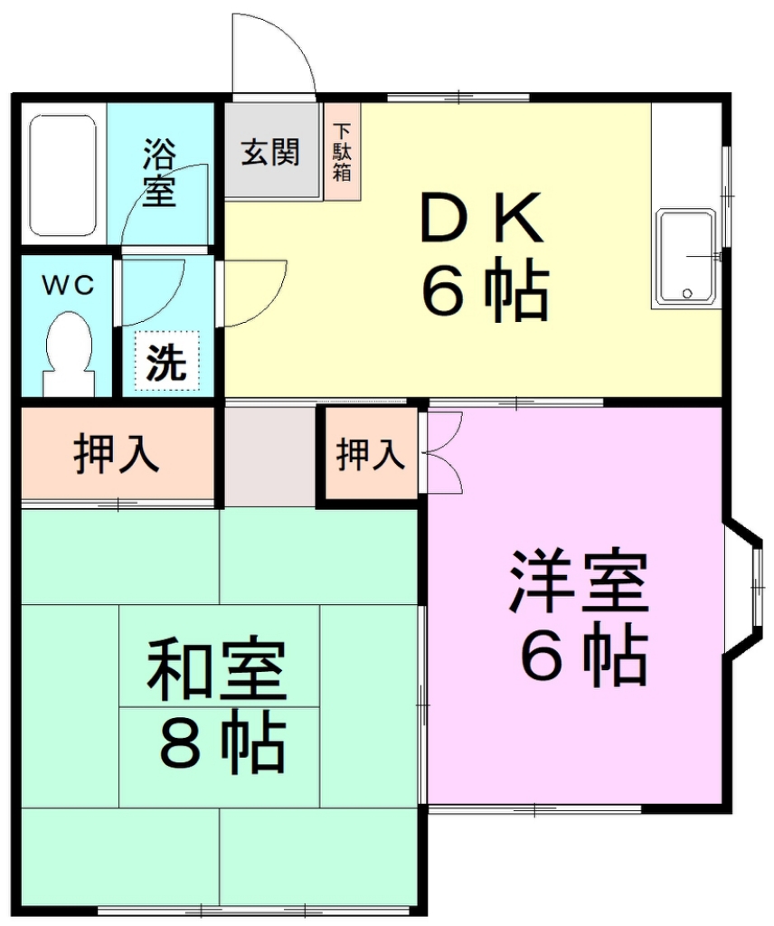 えるハイム 101号室 間取り
