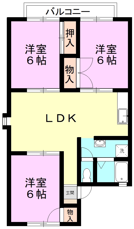 さくらハイツＡ棟 101号室 間取り