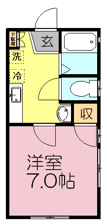 サンハイツ西志津 101号室 間取り
