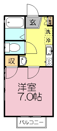 サンハイツ西志津 202号室 間取り
