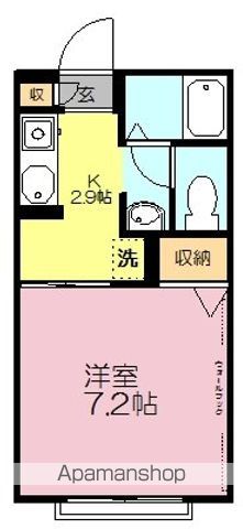 ベルラーク 202号室 間取り