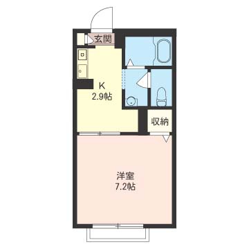 ベルラーク 203号室 間取り