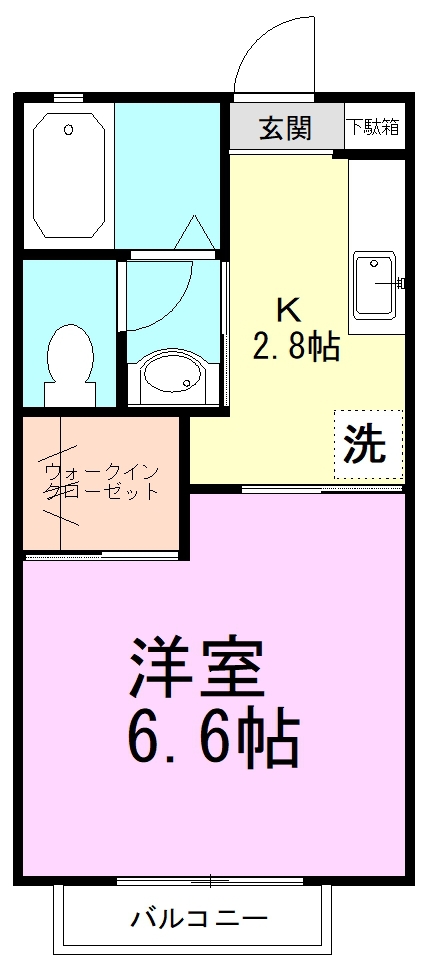 テラクレストコスモ 203号室 間取り