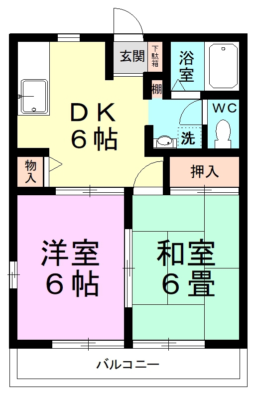 サニーコートＫⅠ 103号室 間取り
