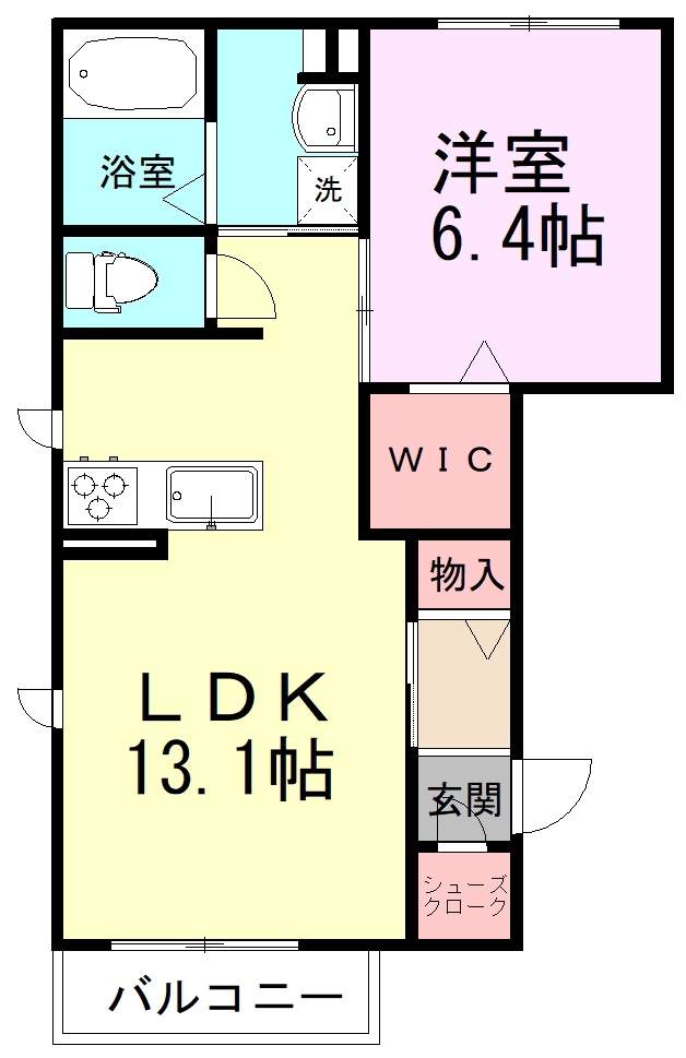メゾン・クラフト 101号室 間取り