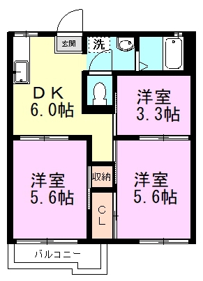 レジデンスＫ 102号室 間取り