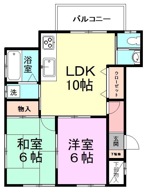 ハイツイシダ 201号室 間取り