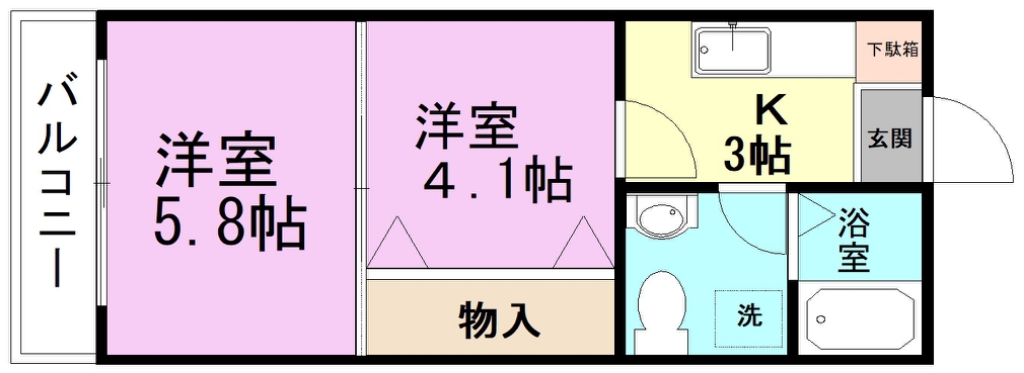 フェリーチェ 110号室 間取り
