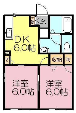 ハイツミナⅢ 103号室 間取り