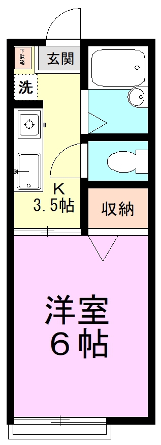 ディアス本町 206号室 間取り