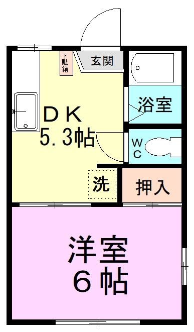 サンフローラＤ 101号室 間取り