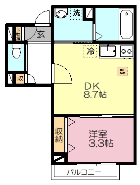 Ｅｌ　Ｂｌａｎｃｏ 102号室 間取り