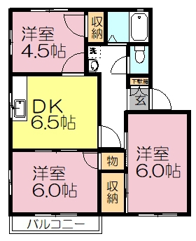クレッセントハウスＢ館 202号室 間取り
