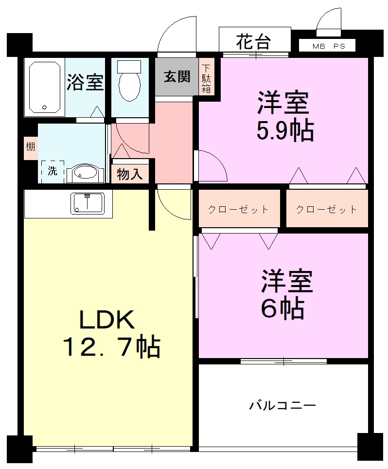 アミリス 404号室 間取り