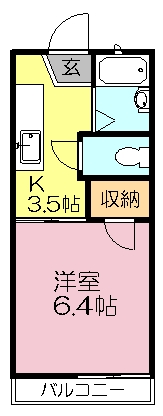 メープルハイム志津 105号室 間取り