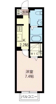 ラ・ヴィ・クレールかやだ 207号室 間取り