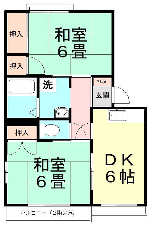 エンゼルハイツ 202号室 間取り
