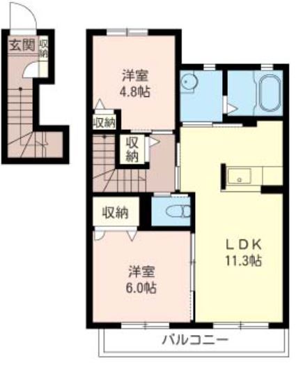 ヴィバーチェ 202号室 間取り