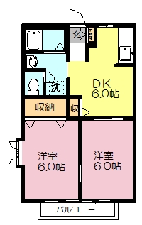 スズキアパート 103号室 間取り