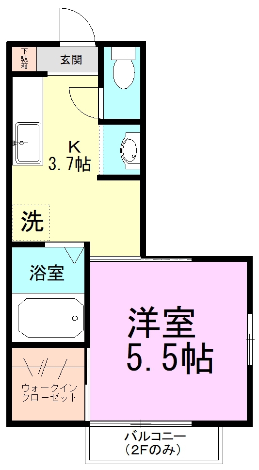 パストラルコートⅤ 201号室 間取り