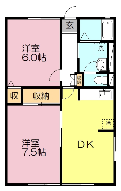 シティハイムゆりの木 203号室 間取り