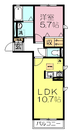 ヴァンフォレストＢ棟 101号室 間取り