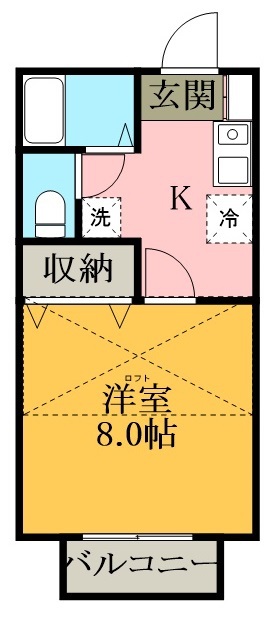 アイビーハイツ 202号室 間取り