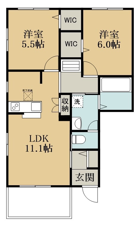 グレイス勝田台（東棟） 103号室 間取り