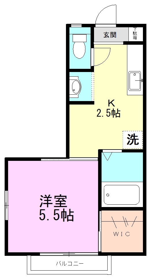 パストラルコートⅢ 203号室 間取り