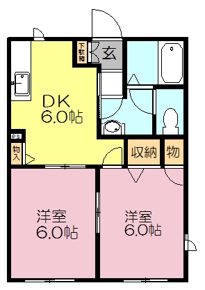 ハイツミナⅢ 101号室 間取り